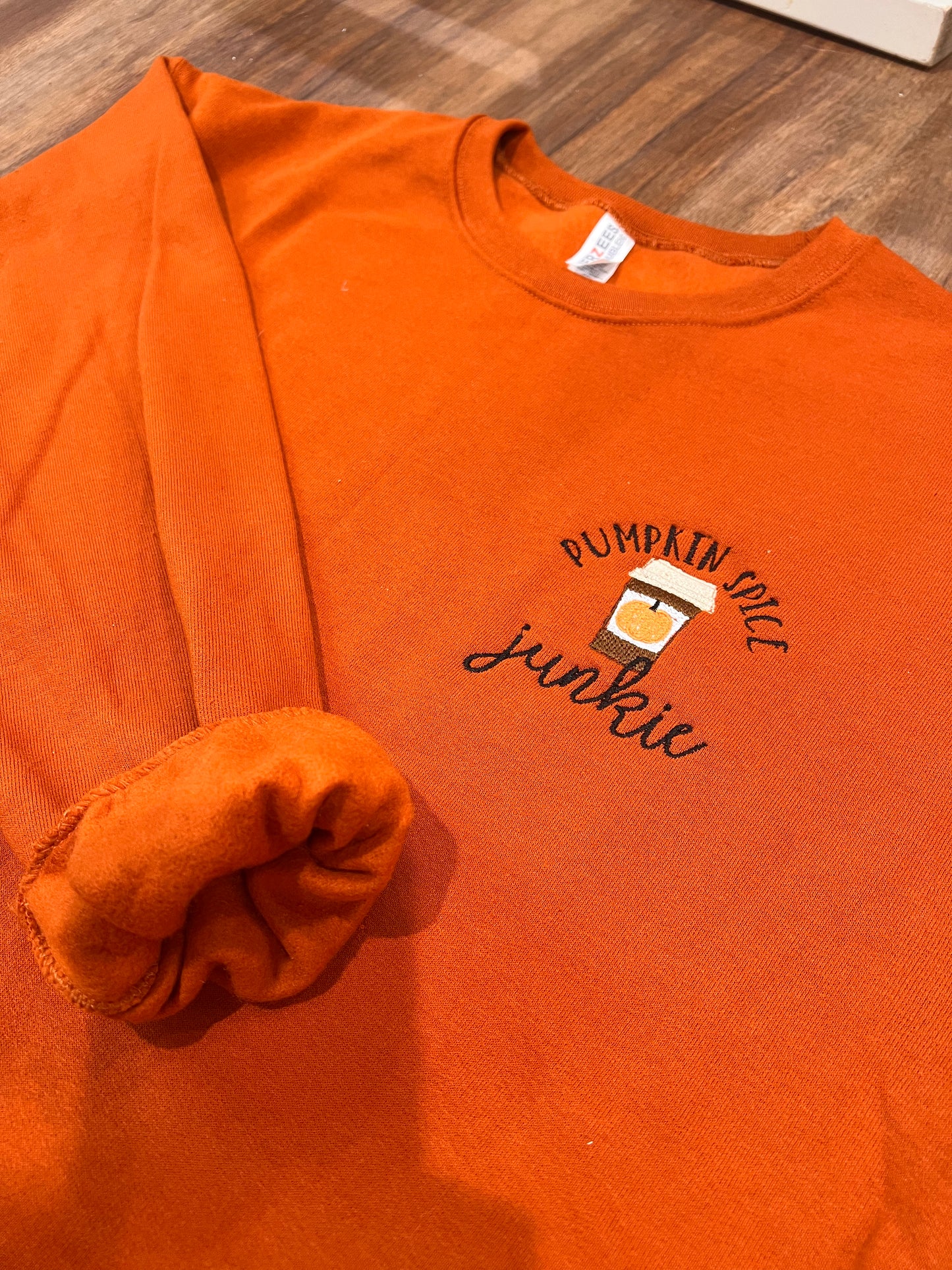 Pumpkin spice junkie crew neck