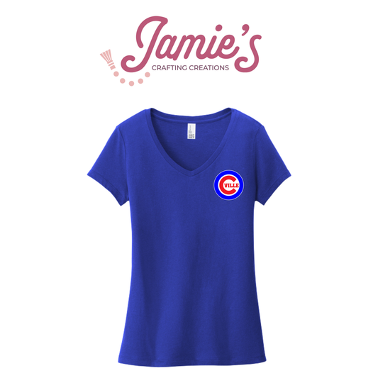 Women's V Neck cubs shirt
