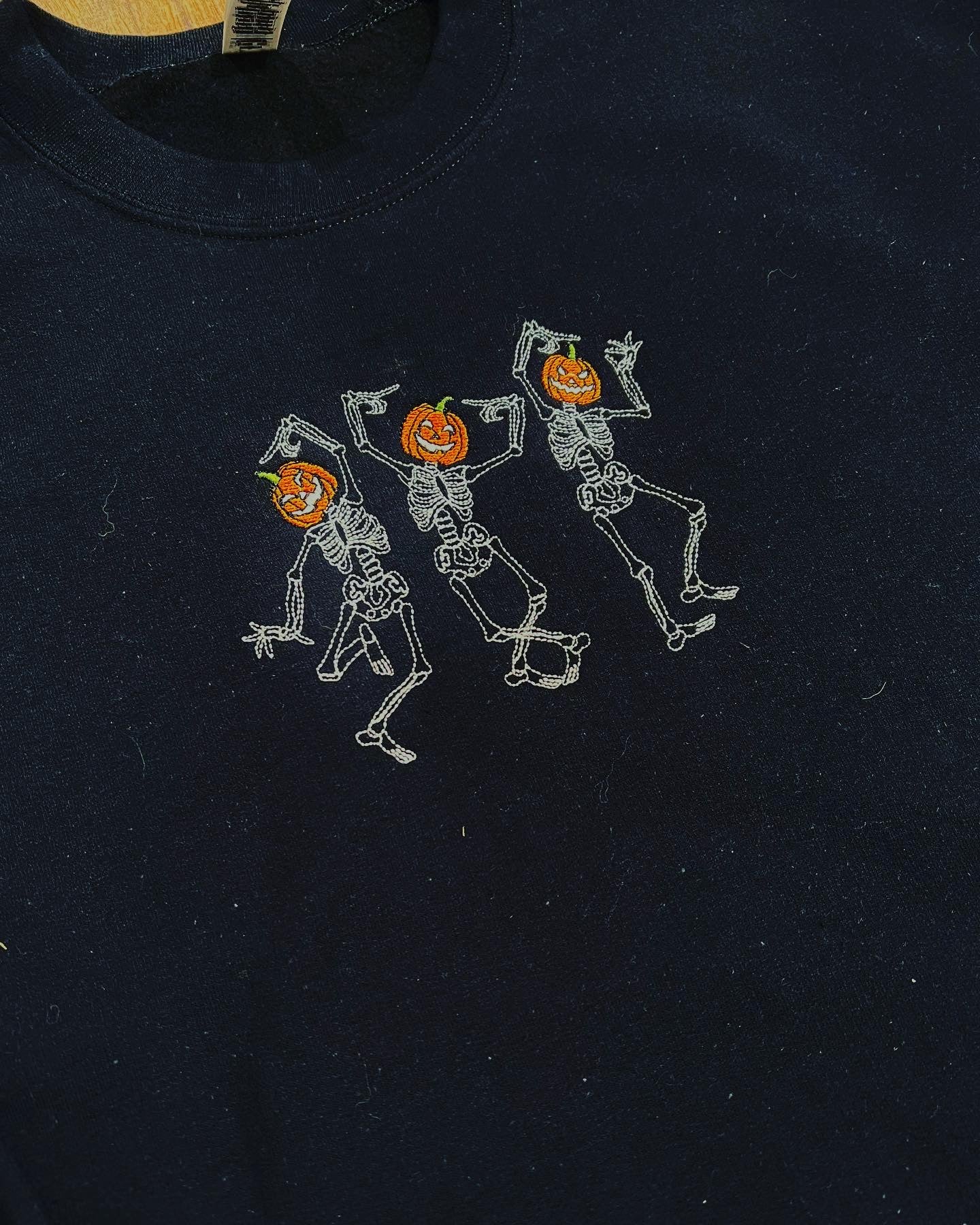 Dancing skeleton crew neck