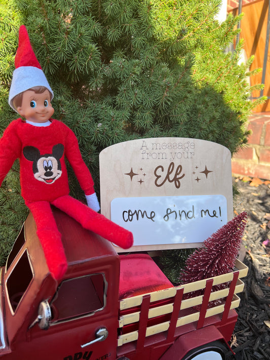 Elf on the shelf message board