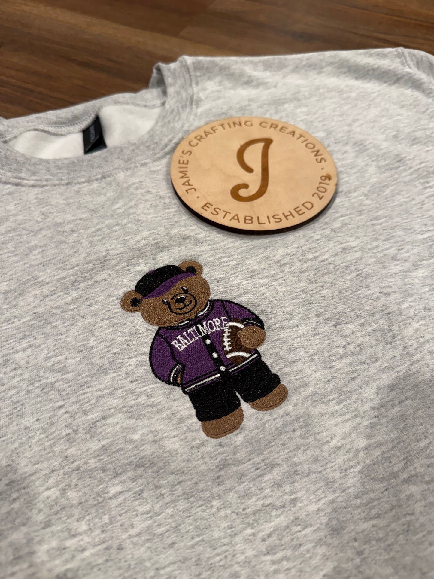 Baltimore football bear crewneck