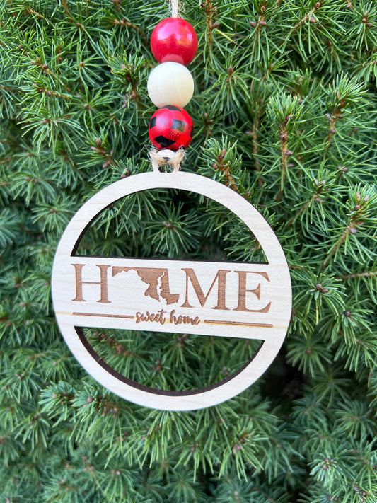 Home sweet home Maryland ornament