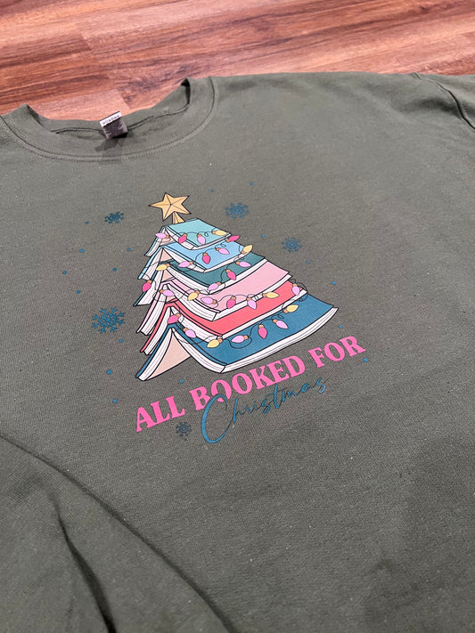 All Booked for Christmas crewneck