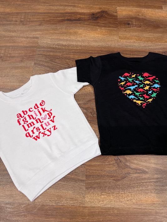 Toddler and child Valentine's day shirts