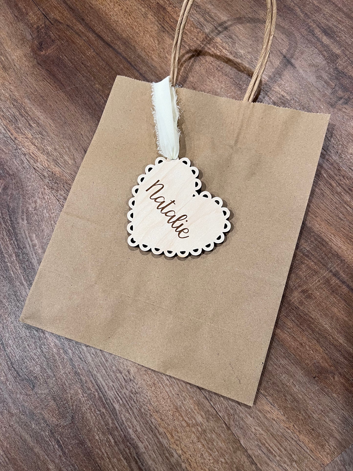 Valentine's gift bag tag