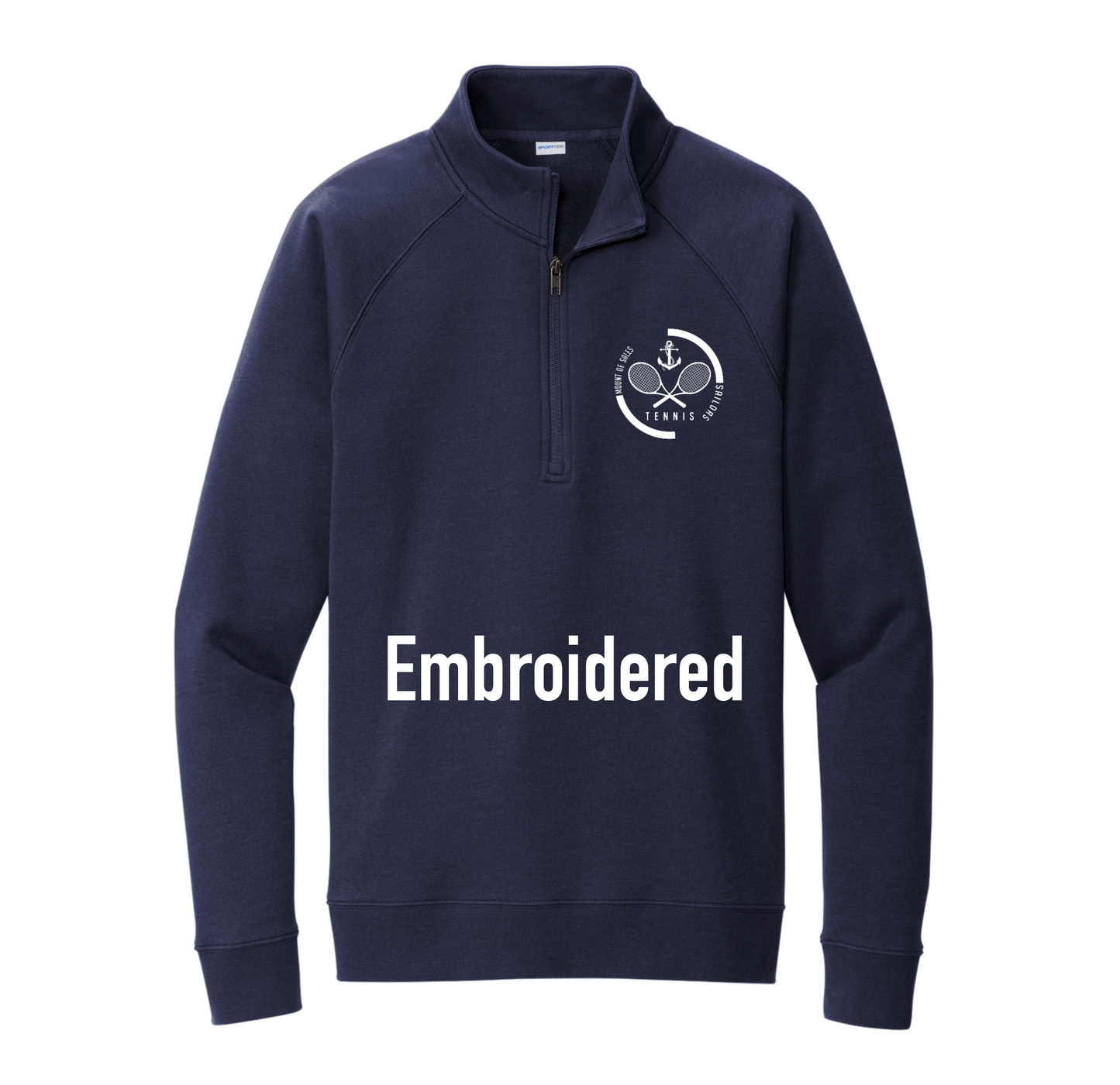 Embroidered quarter zip