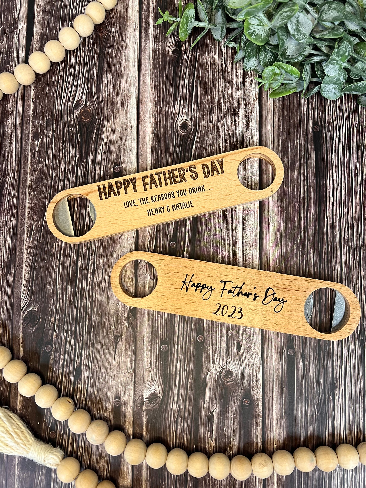 Engraved bottle opener