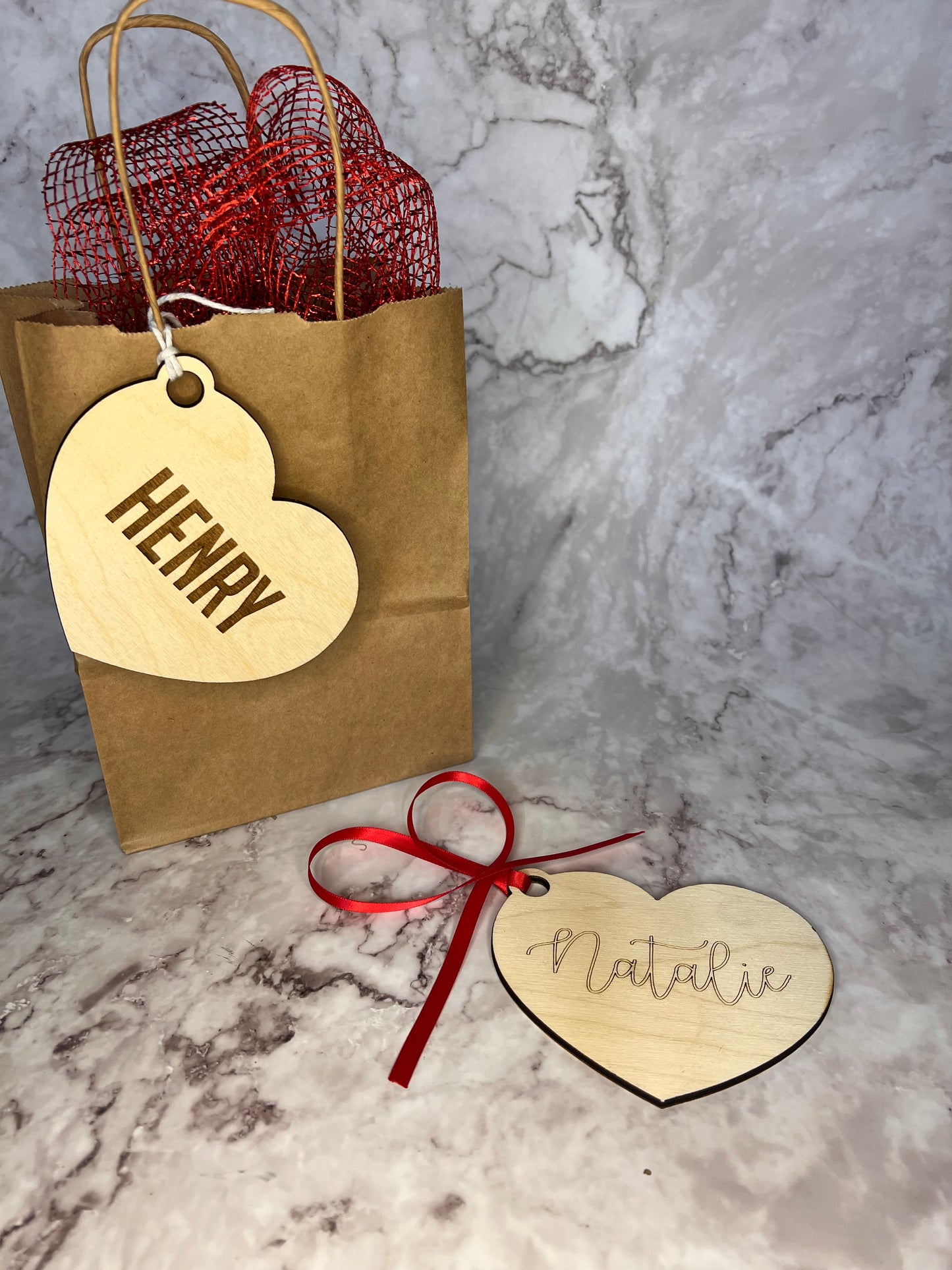 Valentine's gift bag tag