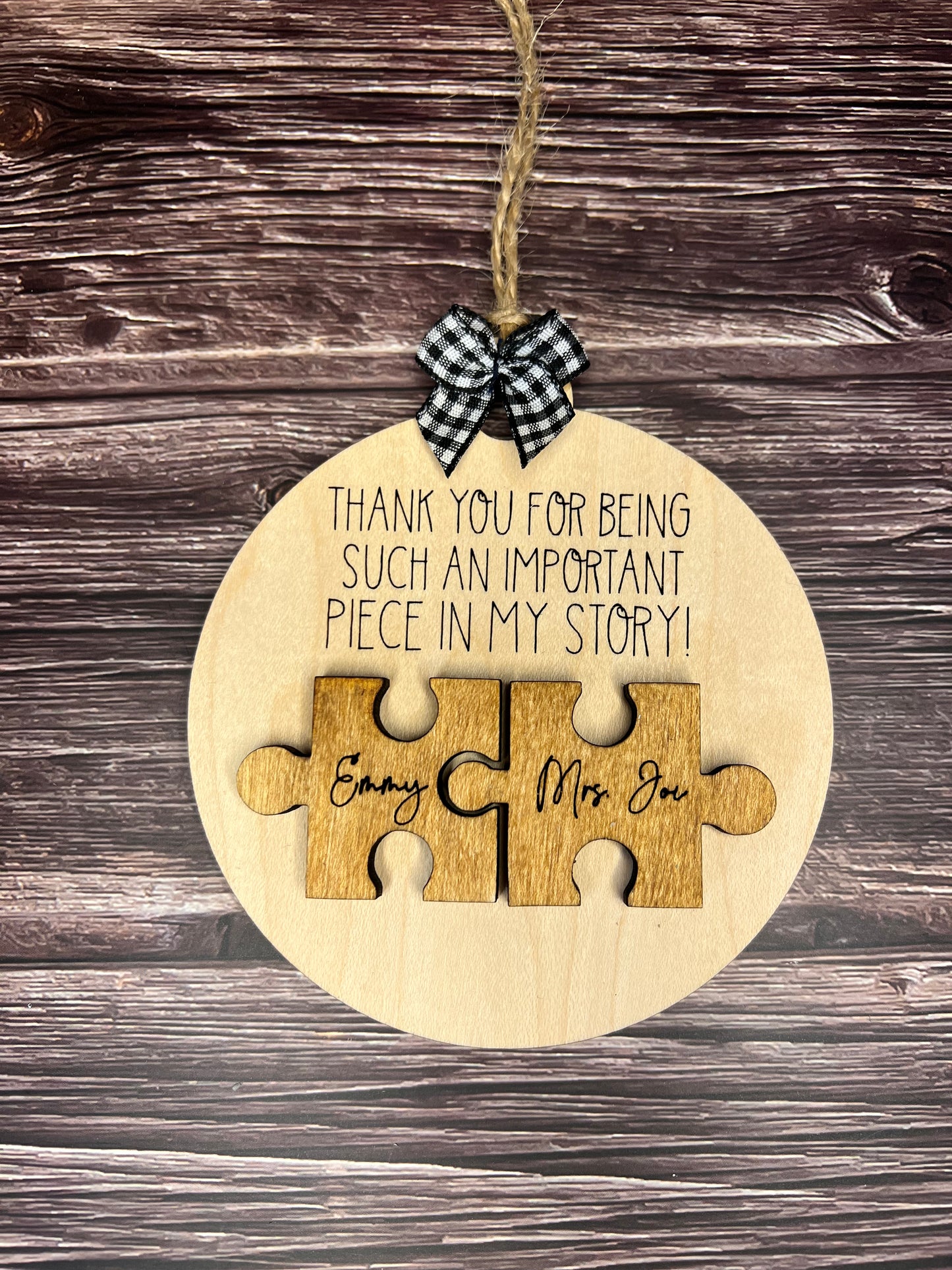 Teacher appreciation ornament