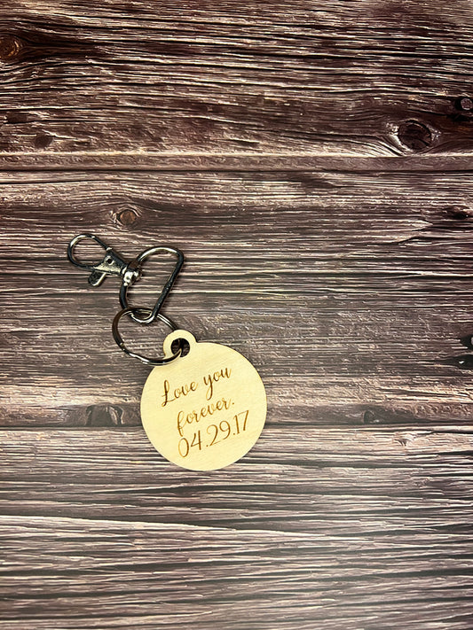 Love you forever, anniversary keychain