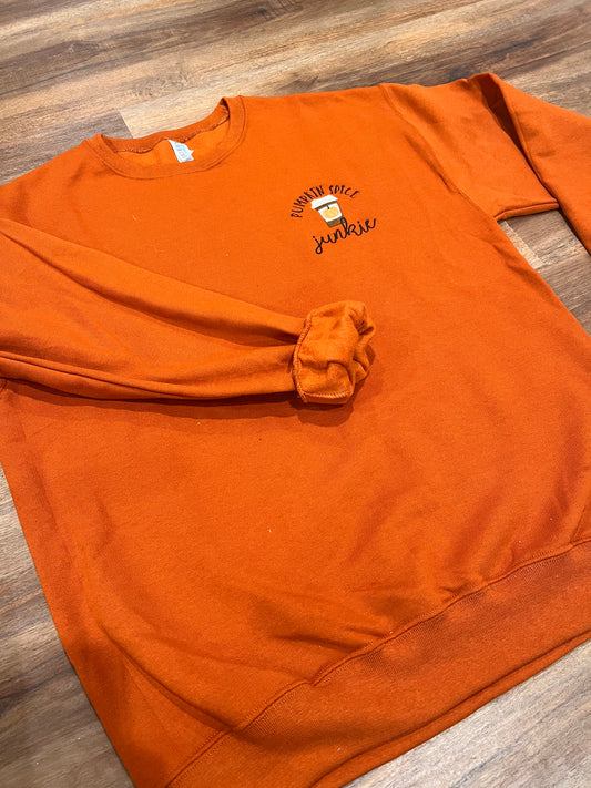 Pumpkin spice junkie crew neck
