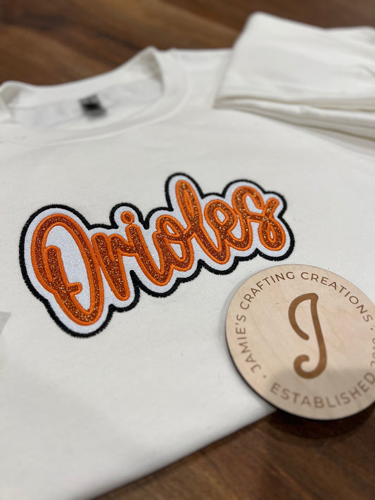 Glitter Orioles crewneck