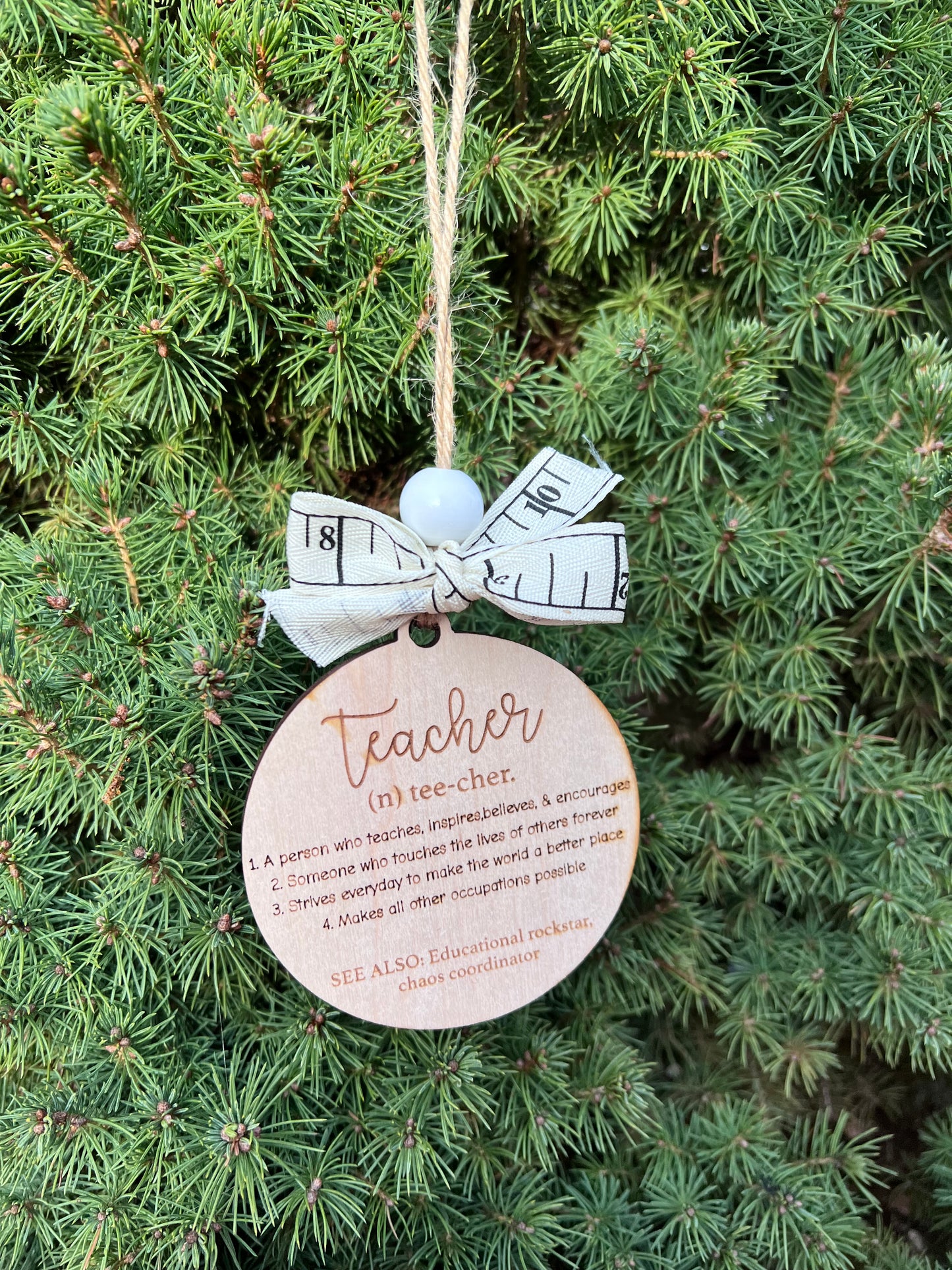 Teacher definition ornament