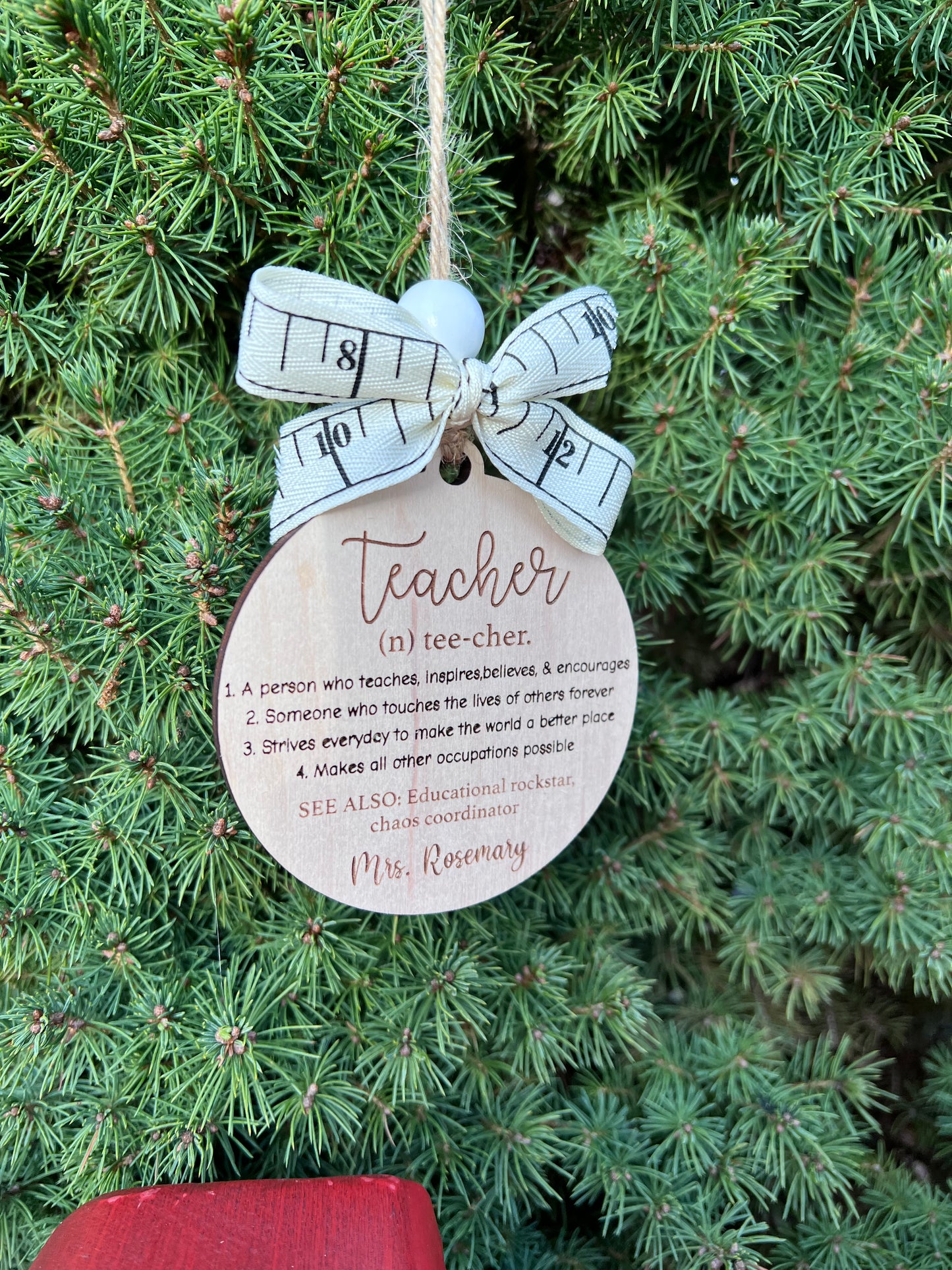 Teacher definition ornament