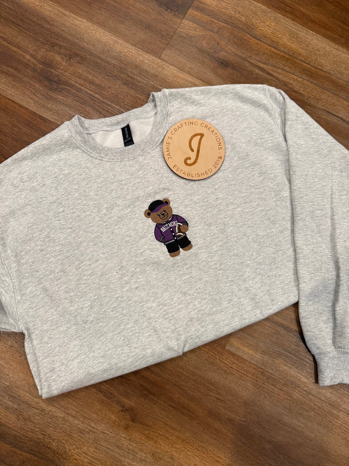 Baltimore football bear crewneck