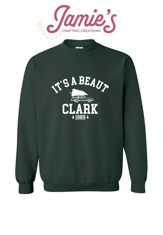 It's a beaut, Clark sweatshirt