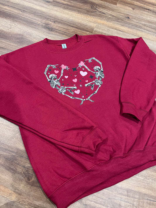 Skeleton love crewneck