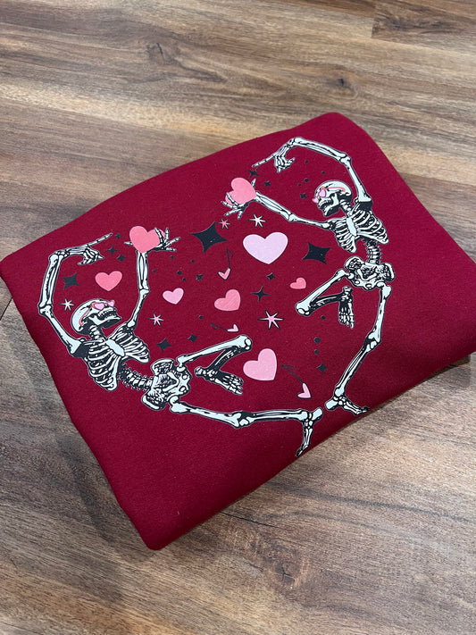 Skeleton love crewneck