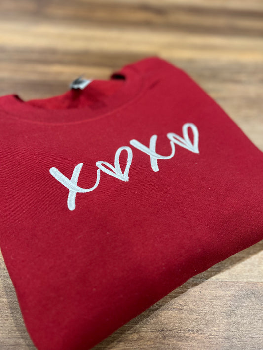 xoxo embroidered crewneck