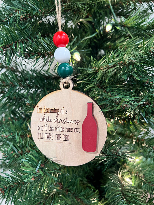 I'll take the red ornament