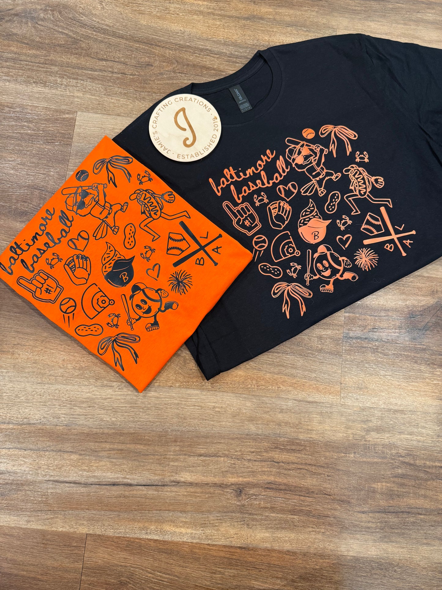 Handdrawn baltimore baseball shirt