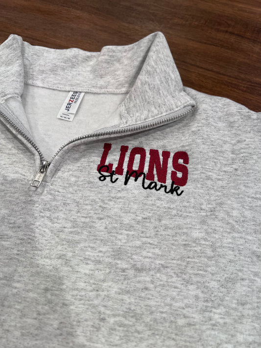 LIONS embroidered 1/4 zip