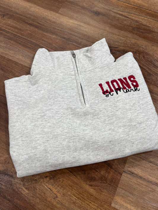 LIONS embroidered 1/4 zip