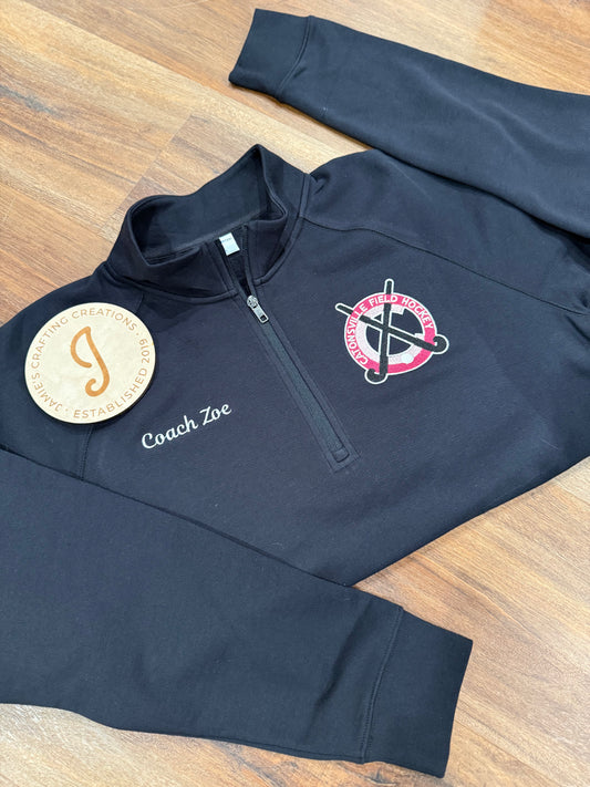 Catonsville Field hockey BLACK 1/4 zip sweatshirt