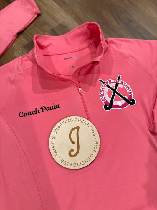 Catonsville field hockey WOMEN'S pink 1/4 zip