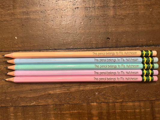 Personalized pencils