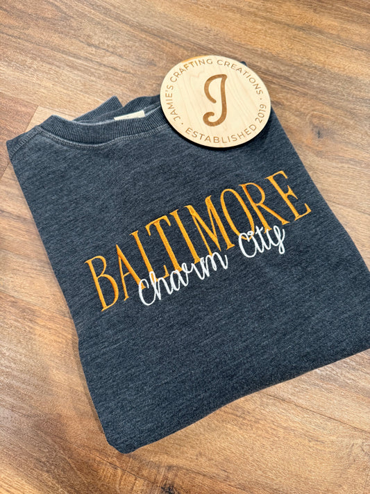 Charm City Baseball crewneck PREORDER open 4/6-4/17