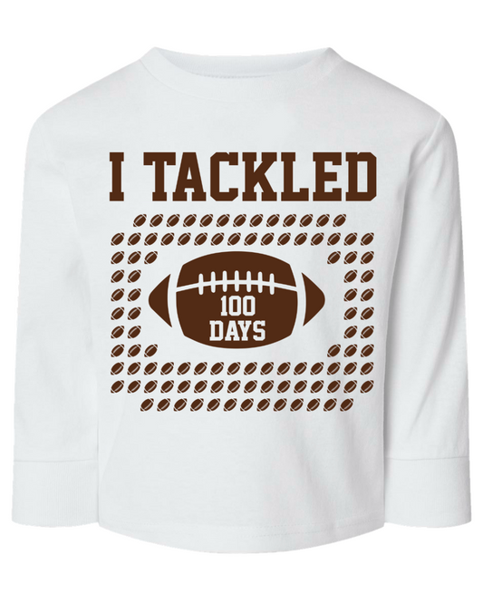 100 days of school football shirt