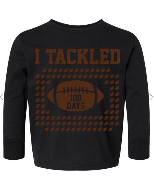 100 days of school football shirt