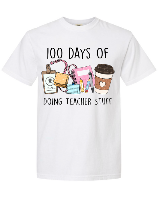 Teacher 100 days of school shirt