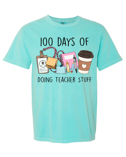 Teacher 100 days of school shirt