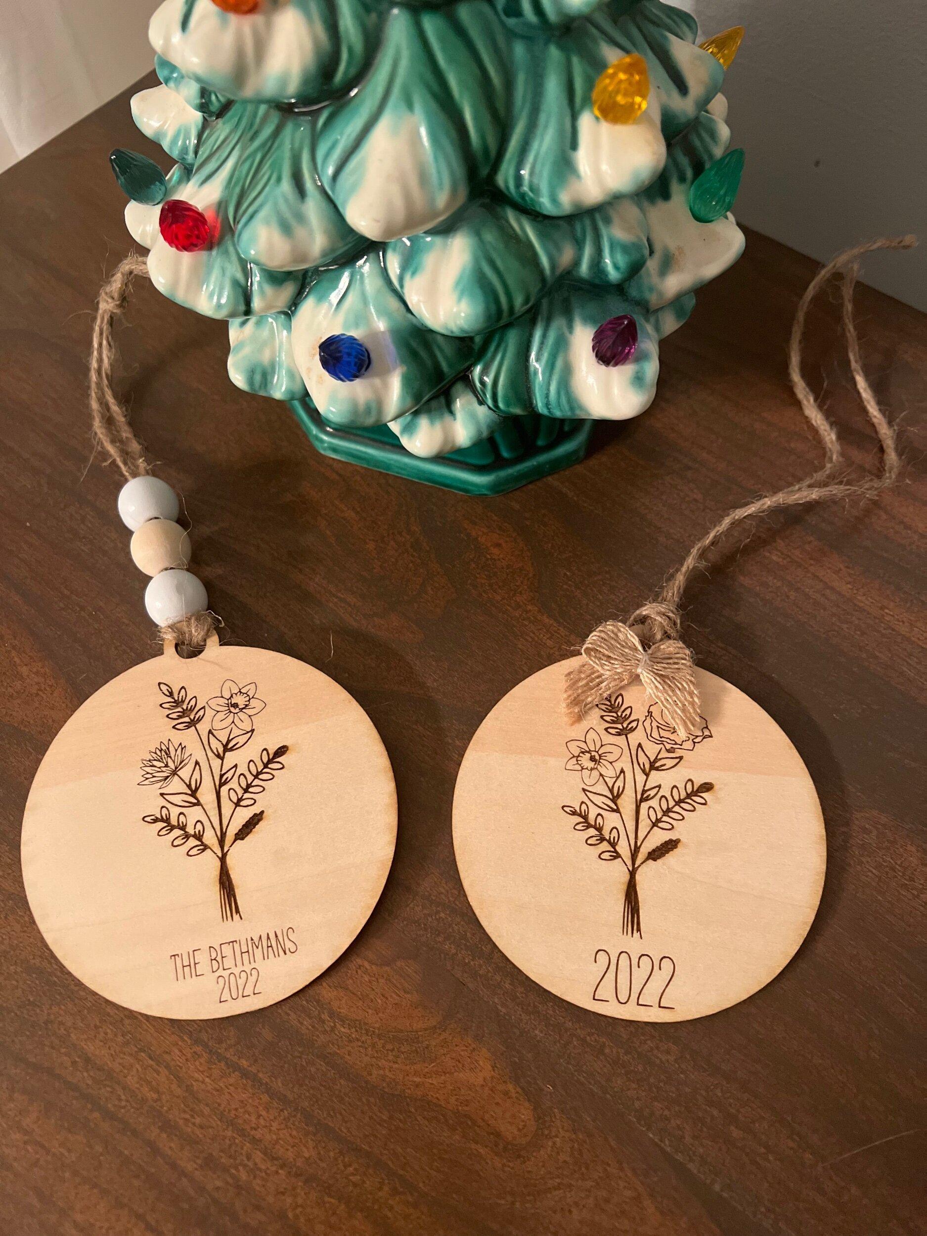 Birth Flowers Christmas Ornament