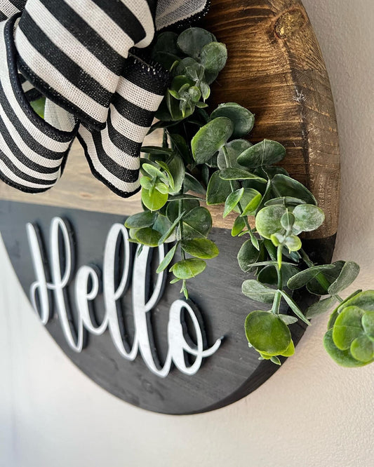 Black and white Hello