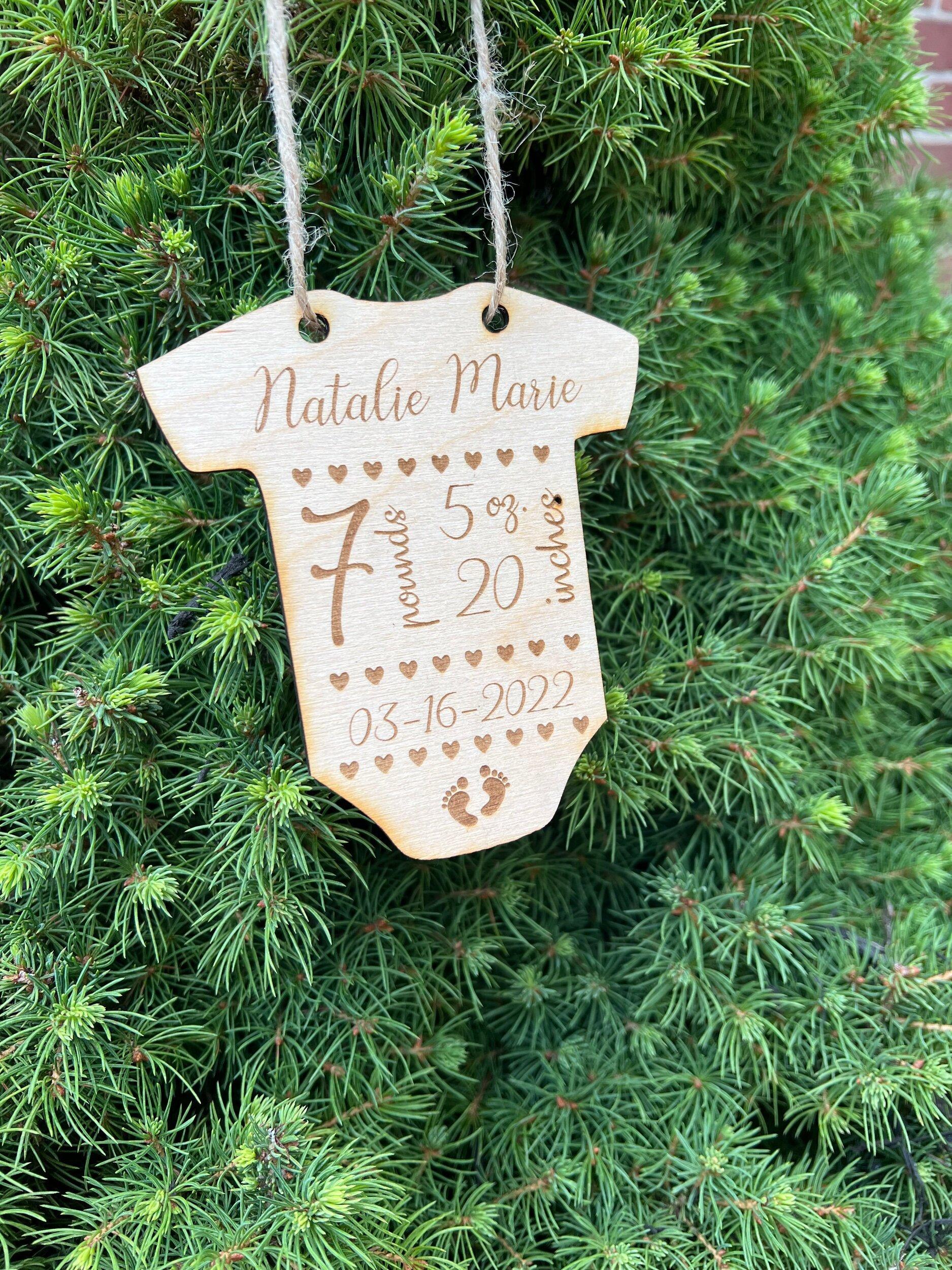Baby stats ornament