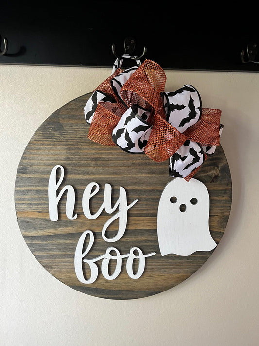 Hey boo door hanger
