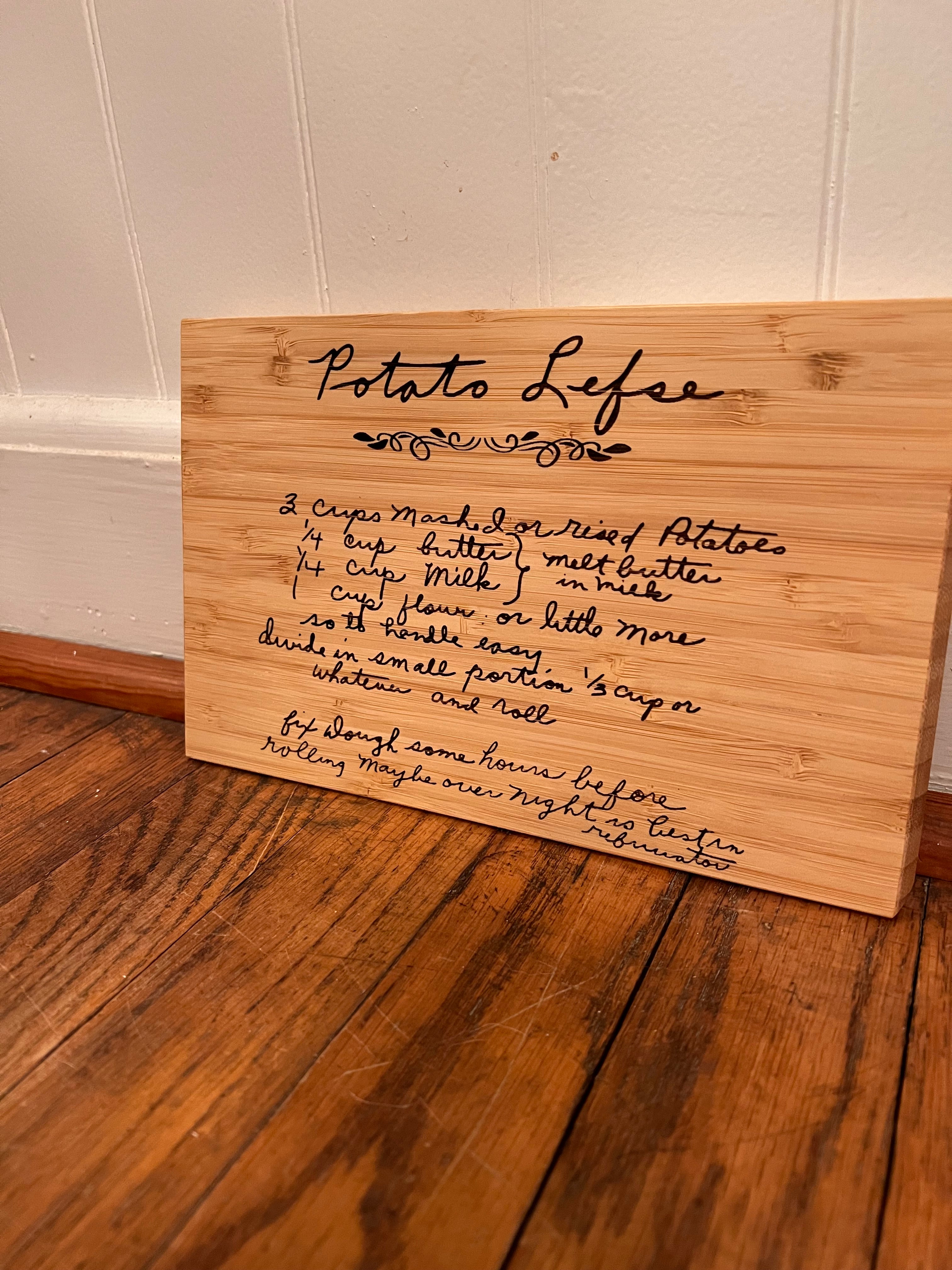 Recipe Cutting Board