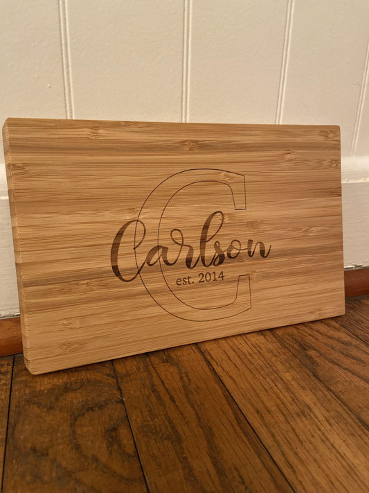 Custom Engraved Bamboo Cutting Boards