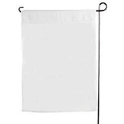 White personalized garden flag